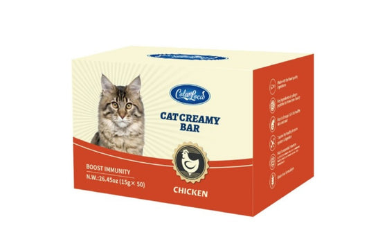 High-end Quality Chicken Cat Creamy bar Snacks Treats Cat Wet Food (15g x50)