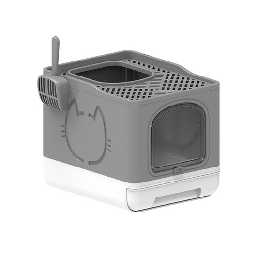 Go Fresh - Foldable Cat Litter Box - Grey