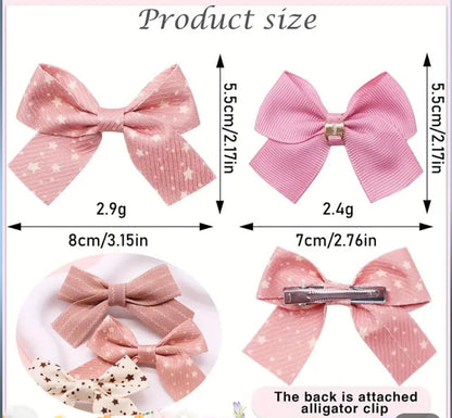 Pink Style Dog Bows with Metal Clips Cute Small Puppy Hair Clips