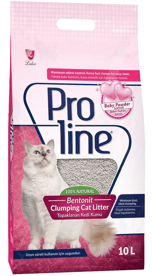 Proline Bentonite Cat Litter 10L Baby Powder