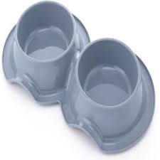 Pets Club Plastic Double Bowl Anti-Ant Without Bowl, 98ML, Size 38*21*5.5Cm - Grey