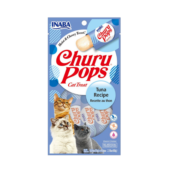Inaba-Churu Pops Tuna Recipe Cat Treats- (4x15g)