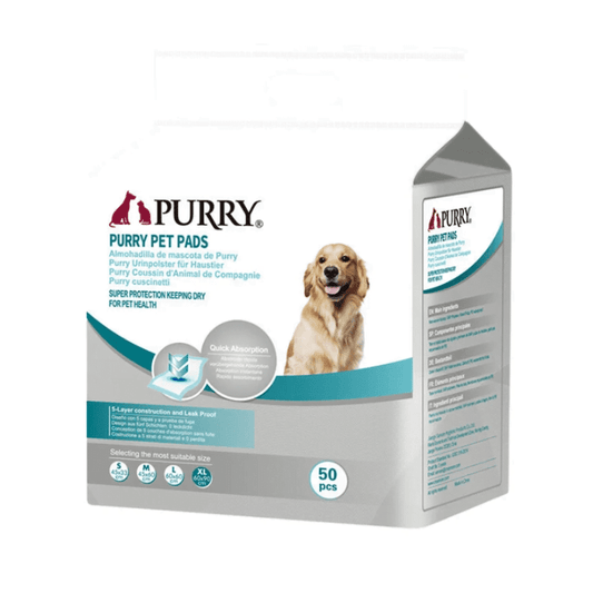 Purry Pet Training Pads Quick Absorbent, Leak Proof And 5 Layer With Floor Sticker 60x90Cm-50pcs