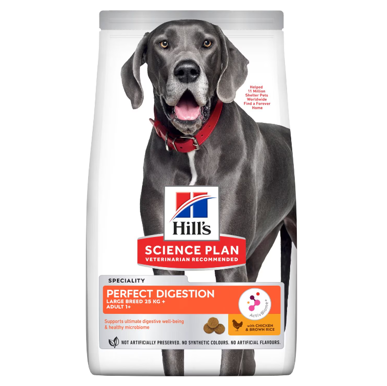 Hill’s Science Plan Perfect Digestion Large Breed Adult 1+ Dog Food with Chicken and Brown Rice - 14Kg