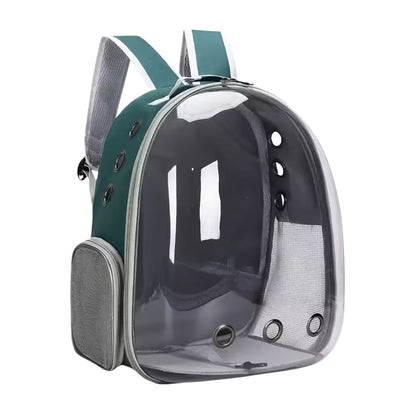 Cozy Paw Transpaent Pet Back Pack-35*23*45cm(Green)