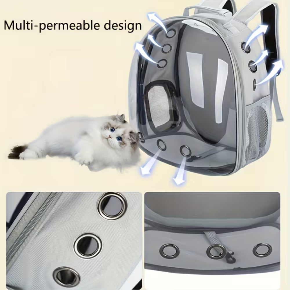 Cozy Paw Transpaent Pet Back Pack-35*23*45cm(Green)