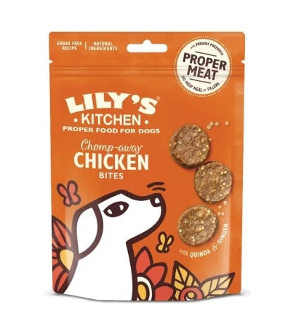 Lily's Kitchen Chomp-Away Chicken Bites Dog Treats - 70 g