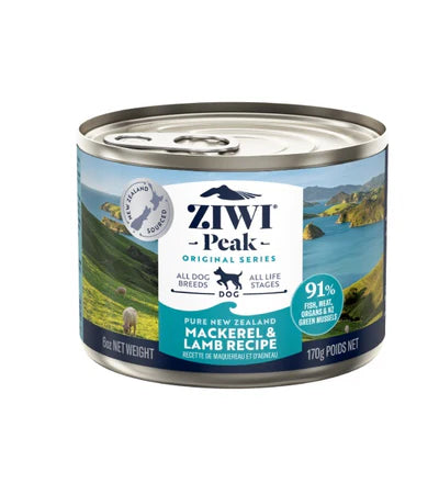 ZIWI Peak Mackerel & Lamb Recipe Wet Dog Food-170G