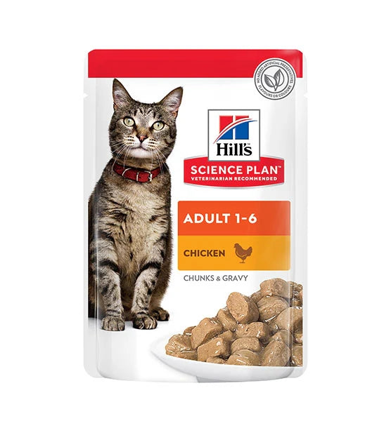 Hills  Science Plan Adult Chicken  Cat Food Wet -85Gx12