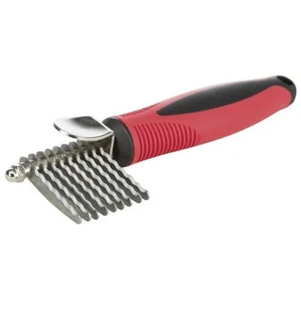 Trixie Plastic/Metal Fur Detangler Serrated Edge-RED/16CM