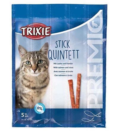 Trixie Premio Stick Quintett Salmon & Trout Cat Treat 5x5g