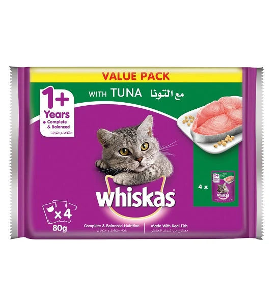 Whiskas Tuna Wet Cat Food -TUNA/4x80G
