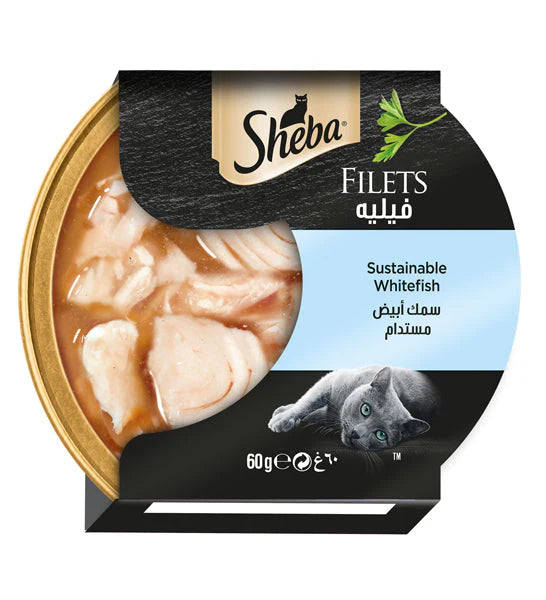 Sheba Filets Whitefish Wet Cat Food - 60g