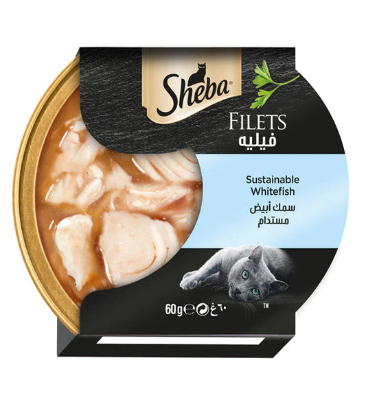 Sheba Filets Whitefish Wet Cat Food - 60g
